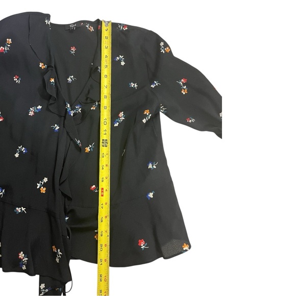 Rails Simone Wrap Blouse in Black Kyoto Floral - Picture 7 of 7